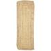 One of a Kind Hand-Woven Modern 10' Runner Solid Jute Beige Rug - 3' x 9'