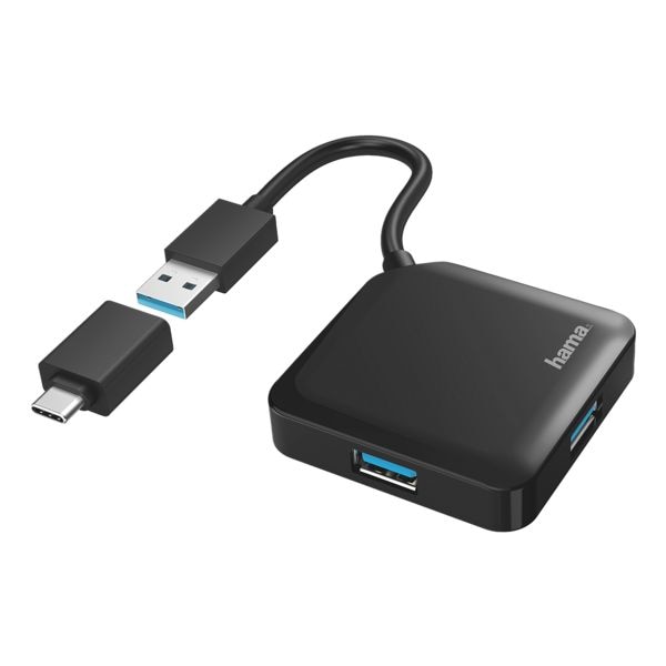 Hama USB-3.2-Hub mit USB-C Adapter, 4 Ports Image