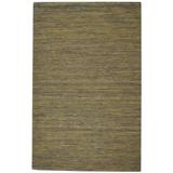 One of a Kind Flatweave Modern 5' x 8' Solid Cotton Gold Rug - 5' x 8'