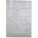 One of a Kind Hand-Knotted Modern 4' x 6' Solid Wool Grey Rug - 4' x 6'