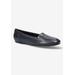 Wide Width Women's Thrill Pointed Toe Loafer by Easy Street in Navy (Size 7 1/2 W)