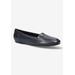 Wide Width Women's Thrill Pointed Toe Loafer by Easy Street in Navy (Size 10 W)