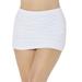 Plus Size Women's Shirred High Waist Swim Skirt by Swimsuits For All in White (Size 12)