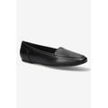 Wide Width Women's Thrill Pointed Toe Loafer by Easy Street in Black (Size 7 W)