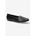 Wide Width Women's Thrill Pointed Toe Loafer by Easy Street in Black (Size 7 W)