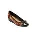 Women's The Jade Slip On Wedge by Comfortview in Leopard (Size 8 1/2 M)