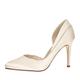 Rainbow Club Brautschuhe Joanne - Pumps Ivory Satin - High Heels Damen - Gr 36.5 EU 3.5 UK