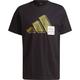 adidas Herren Short Sleeve Graphic T-Shirt, Größe L in Schwarz/Oliv