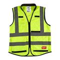 Milwaukee Premium Hi Visibility Vest 15 Pockets Yellow Size L/XL