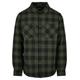 Urban Classics Herren Padded Check Flannel Shirt Hemd, Black/Forest, XXL