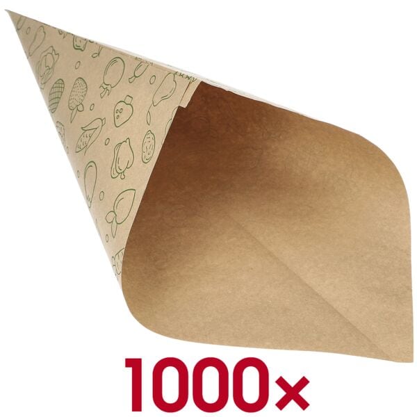 Papstar 1000 stabile Spitztüten braun 750 g - 44 x 31 x 31 cm braun Image