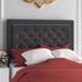 Three Posts™ Magallanes Panel Headboard Upholstered/Polyester in Gray/Black | 55 W x 3.9 D in | Wayfair WLAO2589 41753772