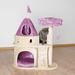 Archie & Oscar™ 35" Gromit My Kitty Darling Castle Cat Condo Manufactured Wood in Pink/White | 35.25 H x 27.5 W x 14.75 D in | Wayfair
