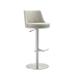 Everly Quinn Viverette Swivel Adjustable Height Bar Stool Upholstered/Velvet/Metal in Gray | 17 W x 18 D in | Wayfair