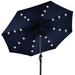 Arlmont & Co. Shearer 10' Lighted Market Umbrella Metal in Blue/Navy | 96 H in | Wayfair C3E16C0F01F740FBA2AF05E2517484FE