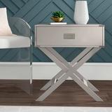 Mercury Row® Marotta 1 Drawer Nightstand Wood in Gray | 26.75 H x 24 W x 18 D in | Wayfair 3443C38F6BE24BEE9E95773D72D4F5E0