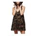 Free People Dresses | Free People Velvet Ellie Dress | Color: Black/Tan | Size: M