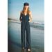 Anthropologie Pants & Jumpsuits | Anthropologie Striped Denim Jumpsuit | Color: Blue/White | Size: Xs