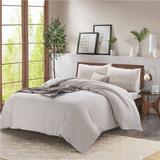 WHOLINENS Stone Washed Linen Duvet Cover with Pillow Shams 3Pcs Set