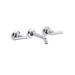 Kohler Purist Widespread Wall-Mount Bathroom Sink Faucet Trim with Lever Handles and 6-1/4" Spout Requires Valve Polished Chrome