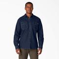 Dickies Men's Flex Denim Long Sleeve Shirt - Dark Wash Size 2Xl (WL301)