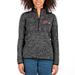 Women's Antigua Black Winston-Salem State Rams Fortune Half-Zip Pullover Jacket