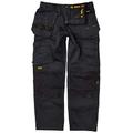 DW Dewalt Pro Tradesmans Work Trousers Size=36 Leg=Tall 33" Black