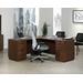 "Palo Alto 72"" Commercial L-Shaped Desk for Office in Spiced Mahogany - Sauder 427798"