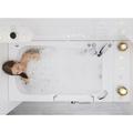 Ella Walk In Baths 52" x 30" Walk-in Whirlpool Acrylic Bathtub w/ Faucet & Integrated Seat Acrylic | 42 H x 52 W x 30 D in | Wayfair OA3052H2PR