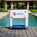 Permasteel Pepsi 80-Qt Outdoor Rolling Patio Cooler on Wheels in White | 35.04 H x 32.1 W x 17.13 D in | Wayfair PS-207-80PE-WT