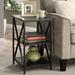 Lark Manor™ Ariyana End Table w/ Storage Wood/Metal in Black | 24.25 H x 15.75 W x 15.75 D in | Wayfair B5249CDE74C44ED886F27F557AEA05FE