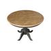 Charlton Home® Solid Wood Pedestal Dining Table Wood in White/Black/Brown | 30 H x 36 W x 36 D in | Wayfair B881467DD5624A8BA1AD00C0A1FFD35D