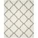 Gray/White 27 x 1.48 in Area Rug - House of Hampton® Alonnah Geometric Ivory/Gray Area Rug, Polypropylene | 27 W x 1.48 D in | Wayfair