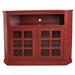 Longshore Tides Roisin Solid Wood Corner TV Stand for TVs up to 65" Wood/Metal in Red/Gray | 40.5 H in | Wayfair C385434F1F4B4AF9A067CCBBE6EBD82B