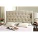 Ophelia & Co. Nicastro Panel Headboard Upholstered/Linen/Polyester in Gray/Black | 53.9 H x 78.3 W x 5.3 D in | Wayfair