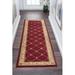 Red/Yellow 27 x 0.39 in Area Rug - Astoria Grand Clarence Oriental Red/Beige/Gold Area Rug Polypropylene | 27 W x 0.39 D in | Wayfair