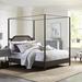 Sand & Stable™ Elyse Solid Wood Low Profile Canopy Bed Metal | 80 H x 63.5 W x 84 D in | Wayfair 44BA7684964D4117A4EBD1D560CC999A