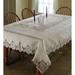 Ophelia & Co. Oyler Rectangular Tablecloth Polyester in White/Brown | 52 D in | Wayfair LRKM2106 39556446