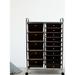 Rebrilliant Califano 15 Drawer Storage Organizer Cart w/ Wheels Plastic/Metal in Black | 38.2 H x 25.2 W x 15.3 D in | Wayfair