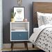 George Oliver Dazire 1 - Drawer Nightstand Wood in White/Blue | 27.08 H x 17.71 W x 14.7 D in | Wayfair TRNT4301 45489833