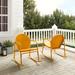 Hashtag Home Outdoor Burley Rocking Metal Chair in Orange/Yellow | 32.25 H x 22.5 W x 33.13 D in | Wayfair E91D44A327914A1AB0D6784530AE7045