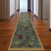 Green 20 x 0.2 in Living Room Area Rug - Green 20 x 0.2 in Area Rug - Ottomanson Machine Washable Non-Slip Floral Leaves Area Rug For Living Room, Hallway Runner, Entryway Rug, | Wayfair