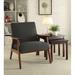 Armchair - George Oliver Daygen 26.5" W Polyester Armchair Wood/Polyester in Brown | 32.25 H x 26.5 W x 28.5 D in | Wayfair
