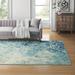 Blue/White 96 x 0.5 in Area Rug - Mercury Row® Abbate Abstract Light Blue/Navy/Beige Area Rug, Polypropylene | 96 W x 0.5 D in | Wayfair