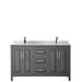 Wyndham Collection Daria 60" Double Bathroom Vanity Set Wood/Marble in Gray | 35.75 H x 60 W x 22 D in | Wayfair WCV252560DKGCMUNSMXX