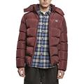 Urban Classics Herren Hooded Puffer Jacket with Quilted Interior Jacke, Cherry, XXL