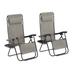 Lavish Home Zero Gravity Lounge Chairs (Set of 2) - 63.5 x 25 x 43