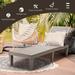 Costway 2 PCS Patio Lounge Chair Chaise Recliner Weather Resistant