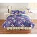 3-PC. BH Studio Printed Patchwork Quilt Set by BH Studio in Lavender Multi (Size FL/QUE)