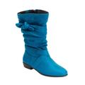 Extra Wide Width Women's Heather Wide Calf Boot by Comfortview in Teal (Size 12 WW)